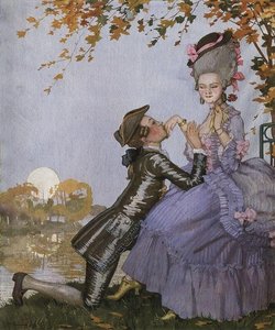 Un jeune homme et une dame - Konstantin Andreevic Somov